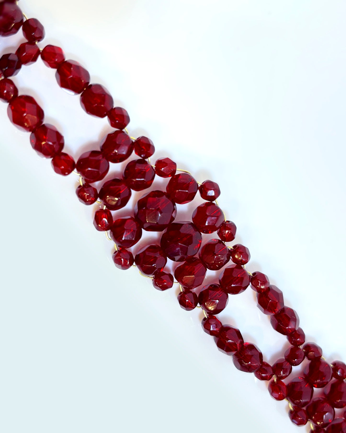 Garnet crystal choker