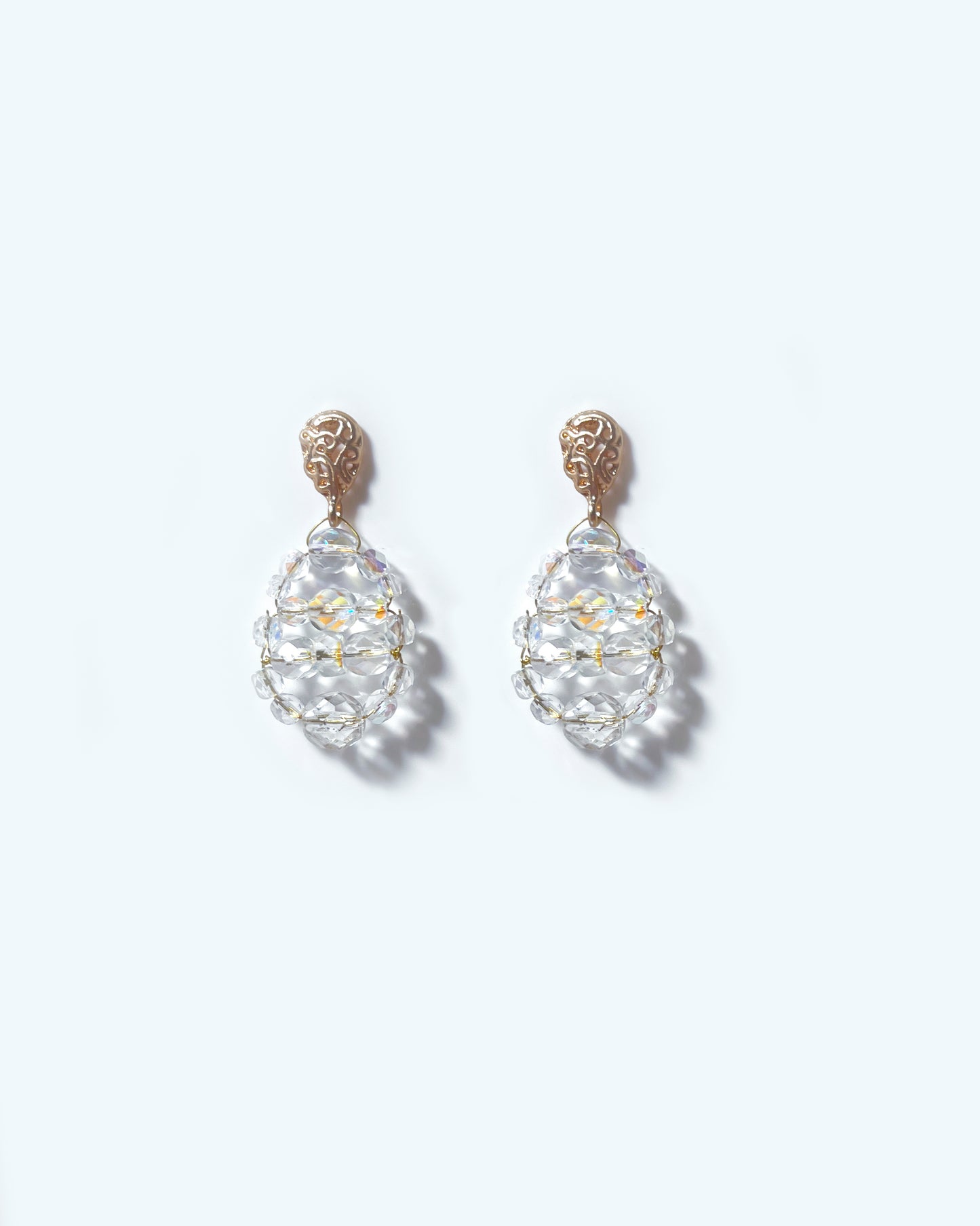 CALA earrings with shiny transparent crystals