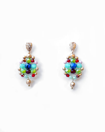 Pendientes CALIA con cristales multicolor