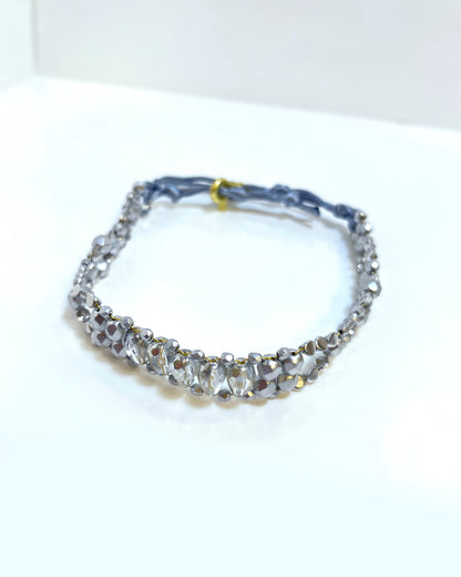 Choker de cristales plata brillo