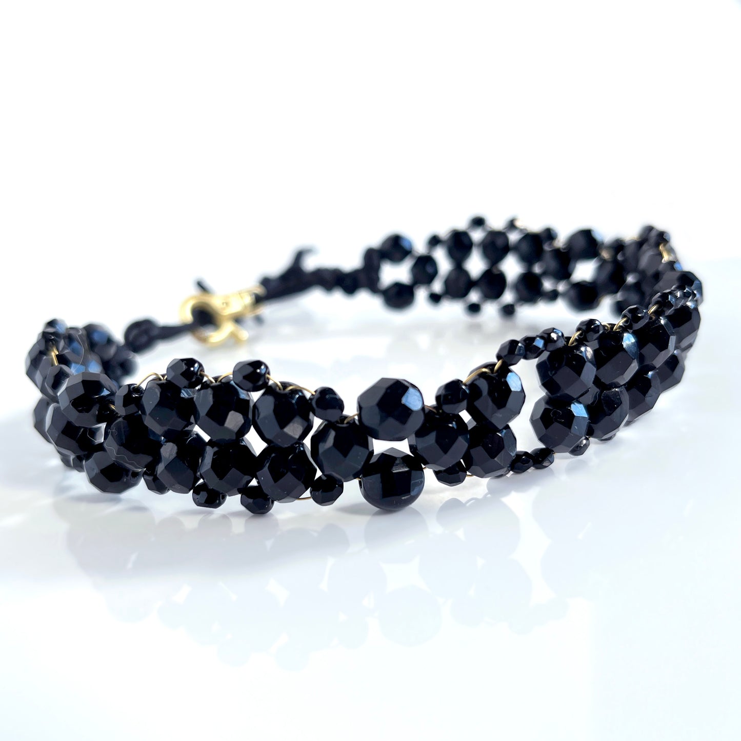 Choker de cristales negros