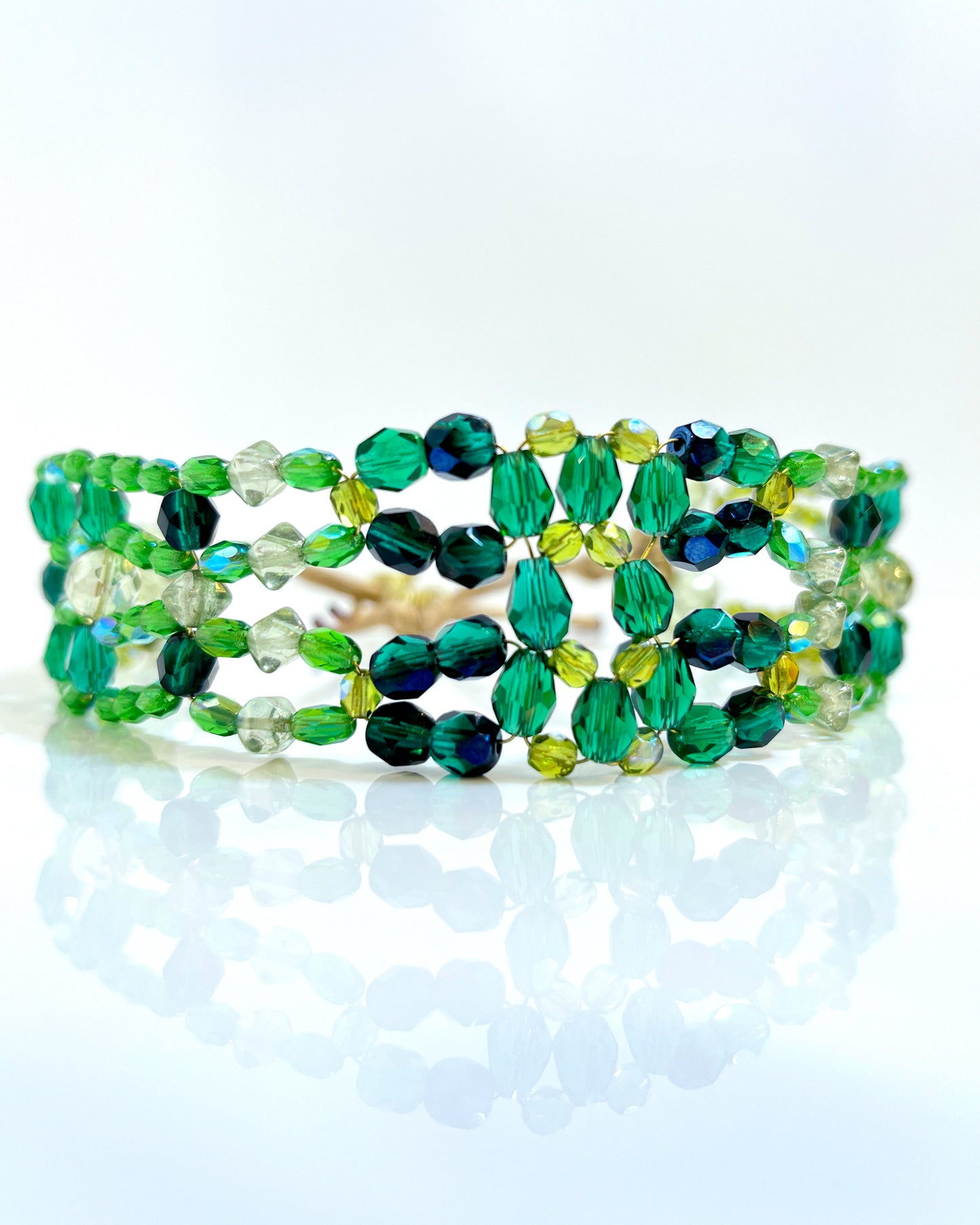 Choker LUXURY cristales verdes