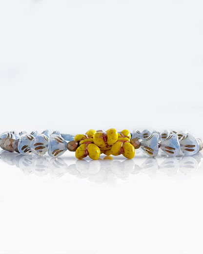 Collar-choker mariposas amarillas de vidrio