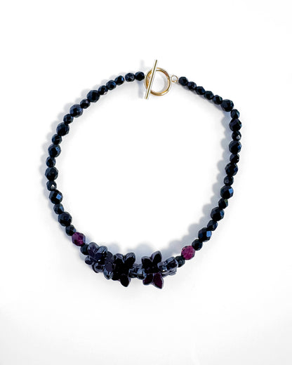 Collar-Choker Papillon Black Violet