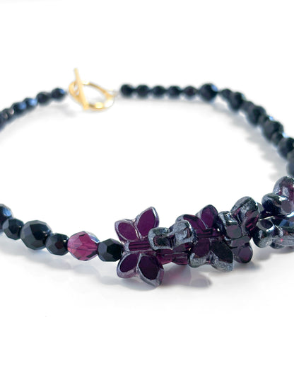 Collar-Choker Papillon Black Violet