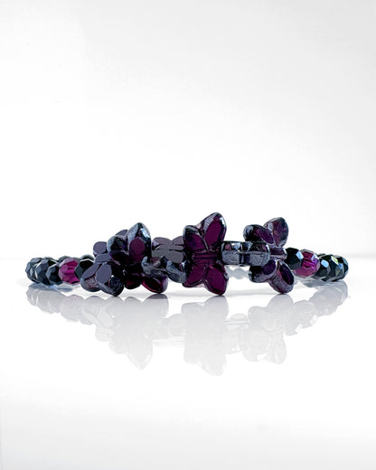 Collar-Choker Papillon Black Violet