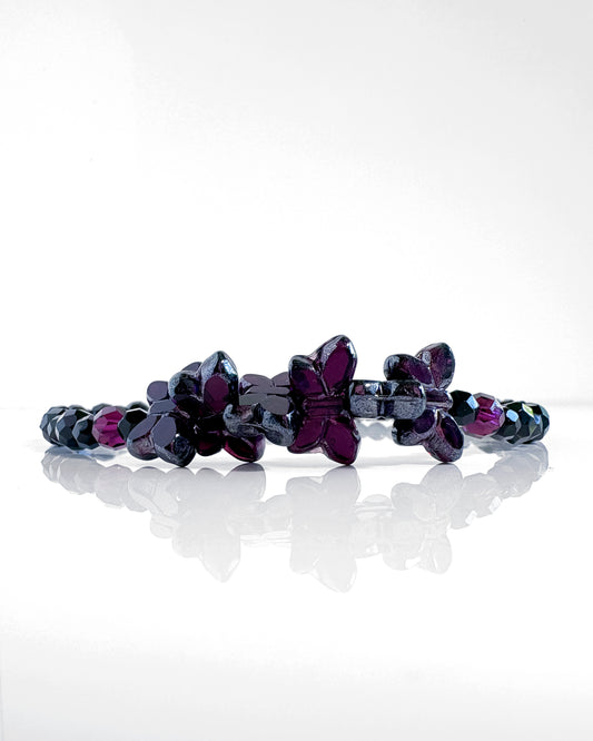Collar-Choker Papillon Black Violet