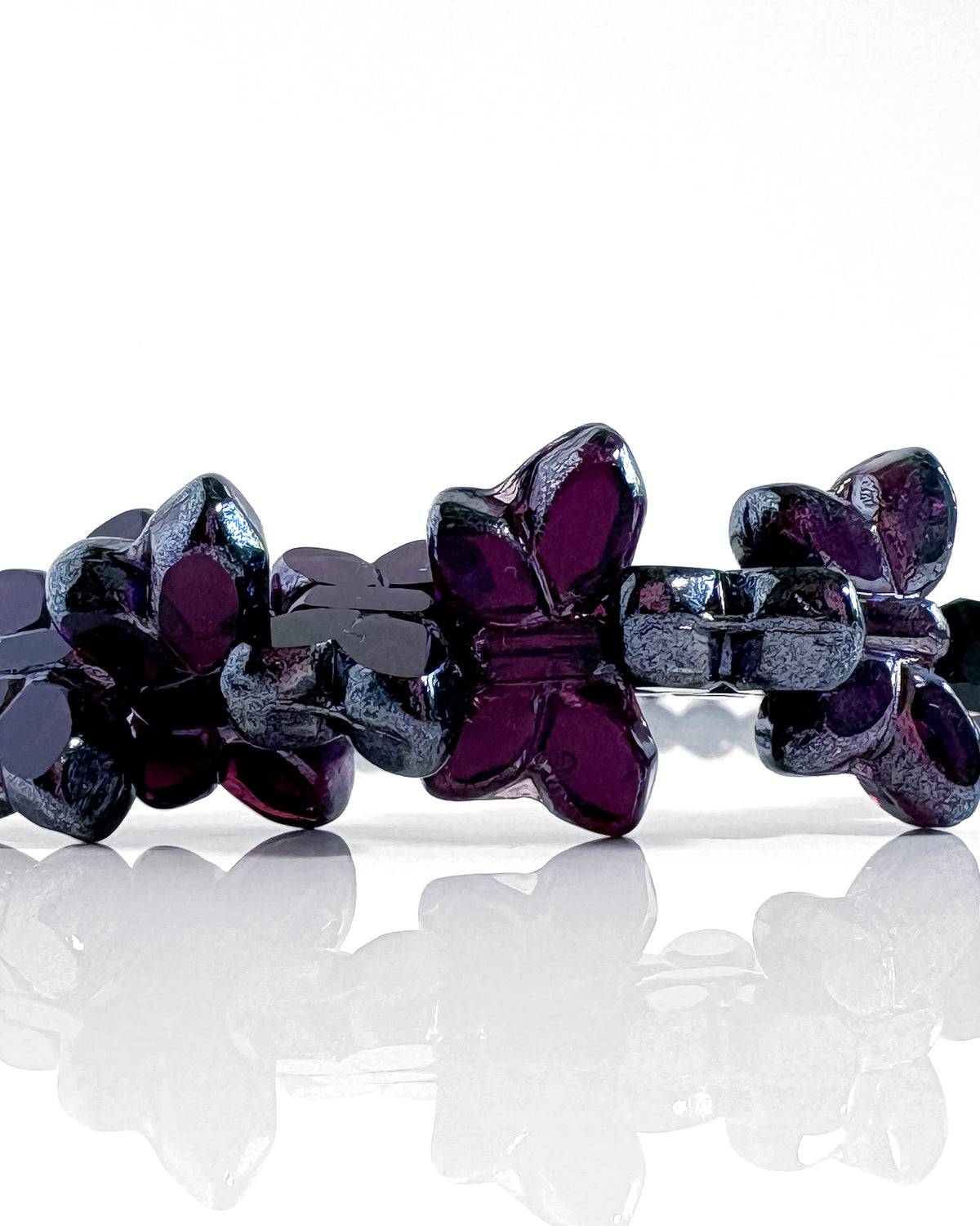 Choker Papillon Black Violet de mariposas de cristales de Bohemia en tonos negro y violeta
