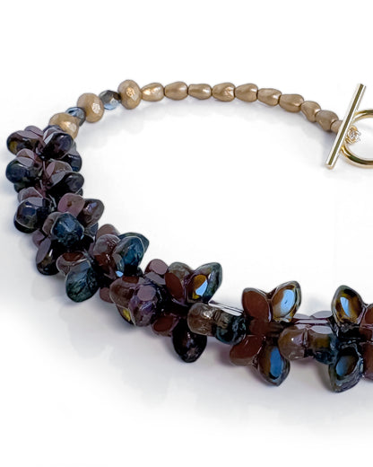 Collar-Choker Papillon Moka Blue