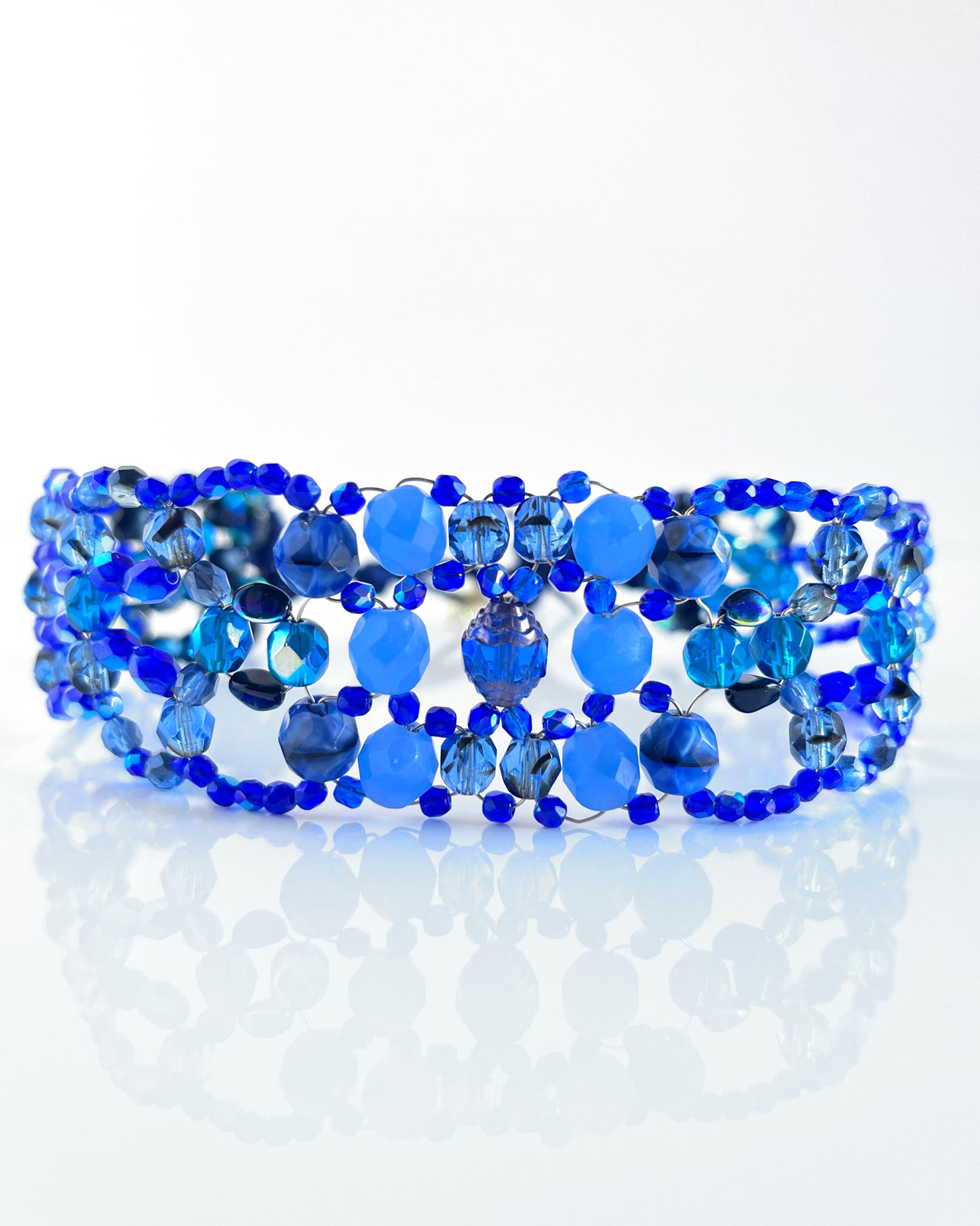 Choker LÚXURY cristales azules