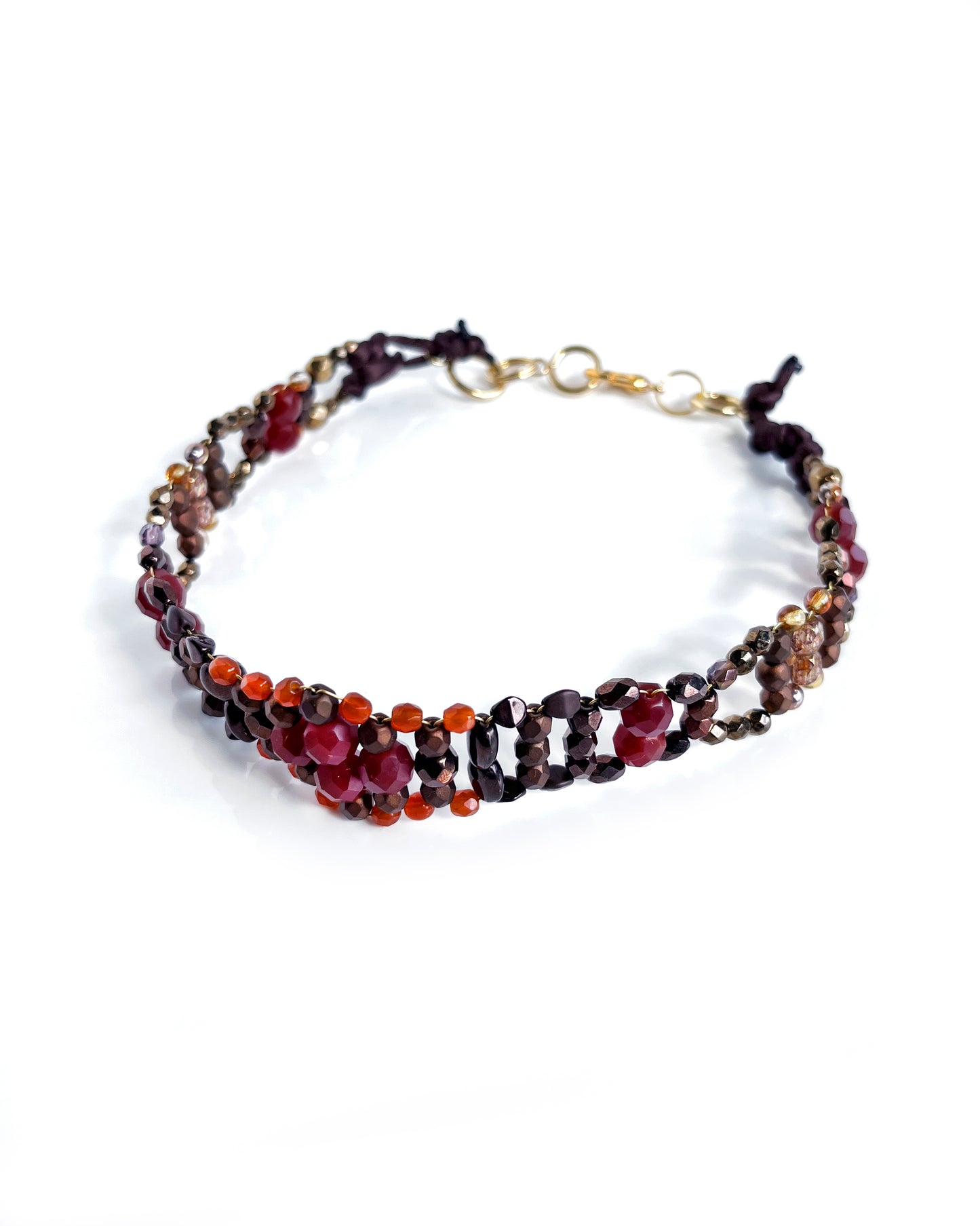 Choker de cristales café y chocolate