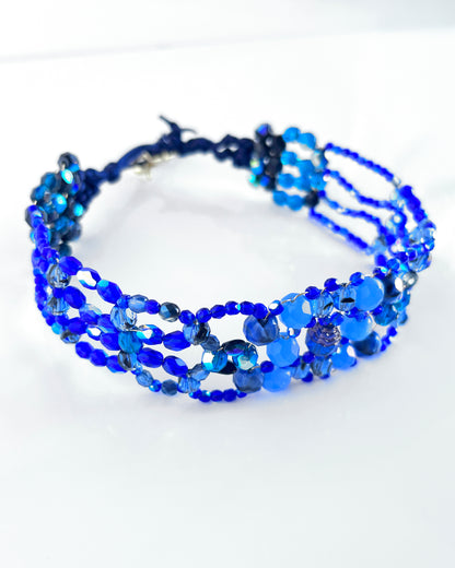 Choker LÚXURY cristales azules