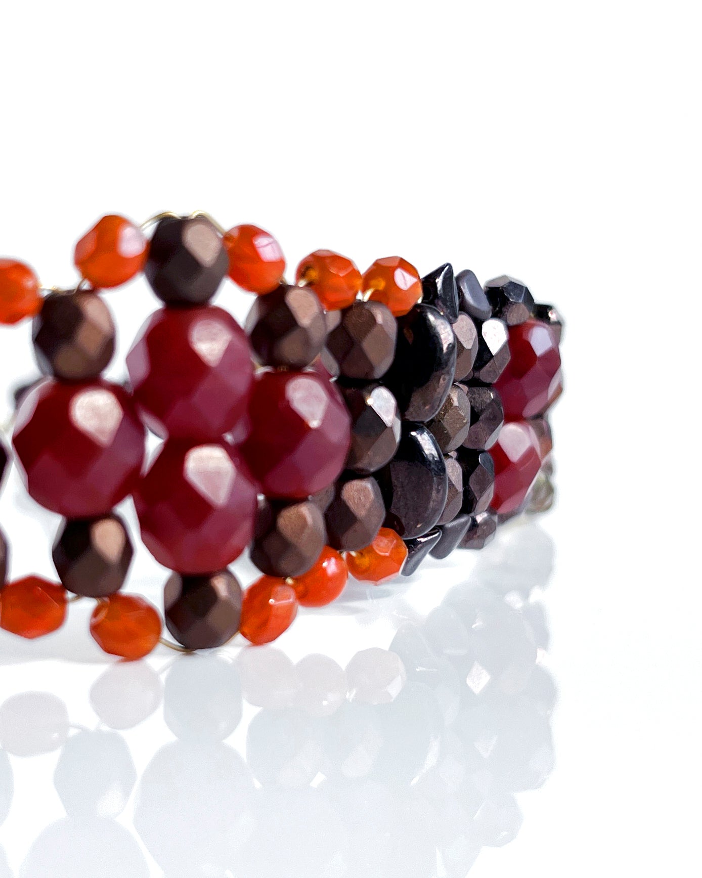 Choker de cristales café y chocolate