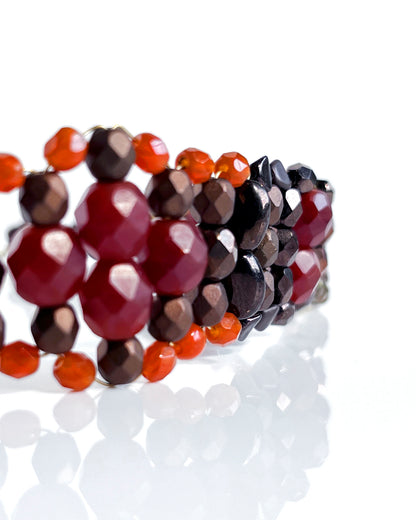 Choker de cristales café y chocolate