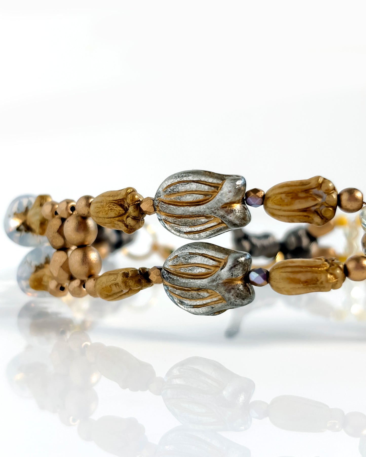 Choker Fiori con cristales amarillos