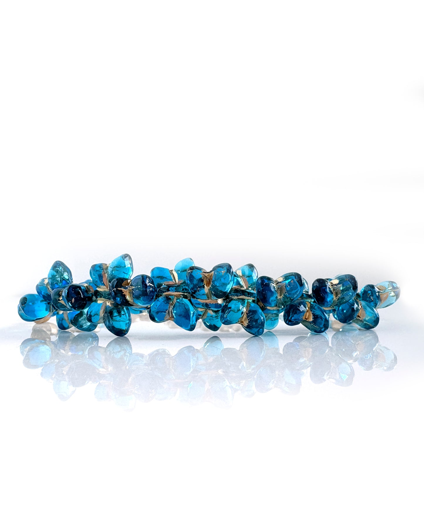 Collar Papillon Blue con mariposas de cristal azul intenso elaborado artesanalmente