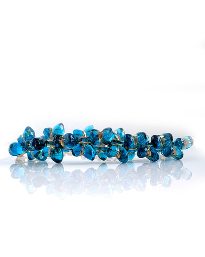 Collar Papillon Blue con mariposas de cristal azul intenso elaborado artesanalmente