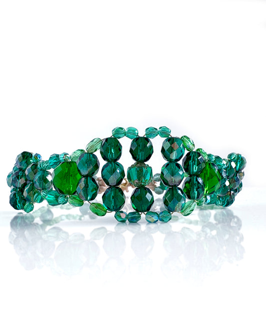 LUXURY choker green crystals