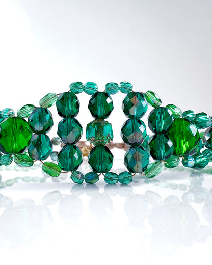 LUXURY choker green crystals