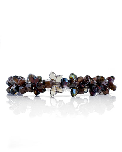 Choker Papillon Cocoa con mariposas de cristal de Bohemia en diferentes tonos marrones