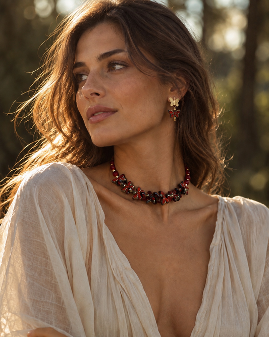 Collar - Choker Papillon Terracotta