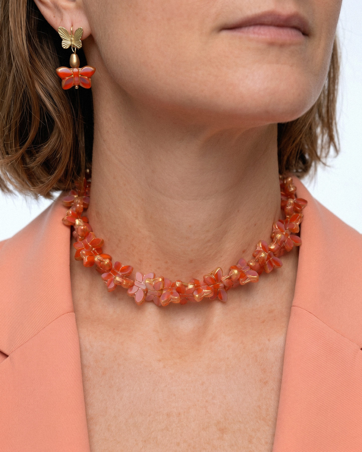 Collar Papillon Coral