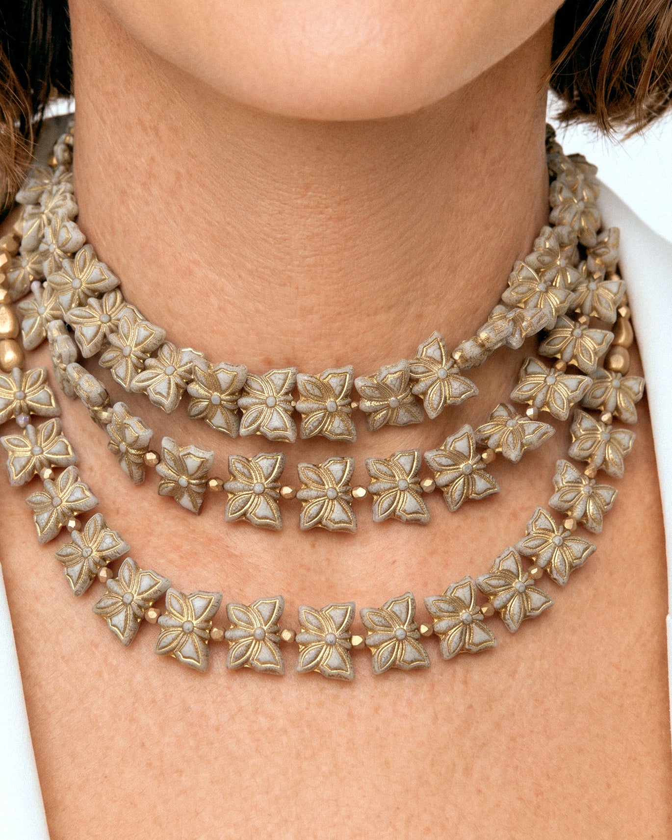 Collar Papillon Blanc