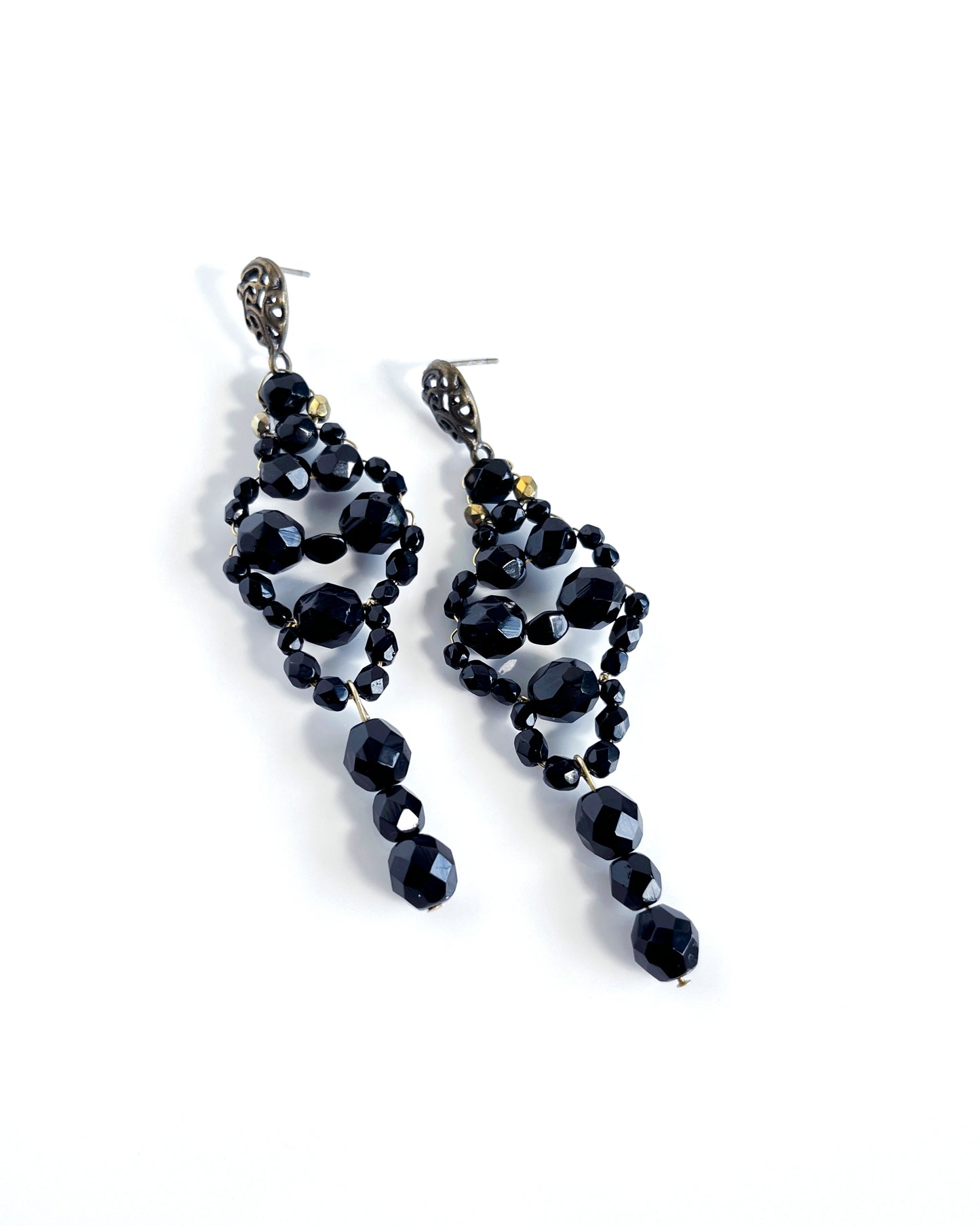 Pendientes ORION de cristales negros