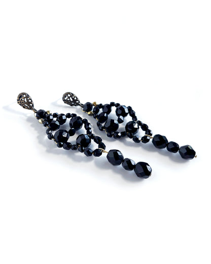 Pendientes ORION de cristales negros