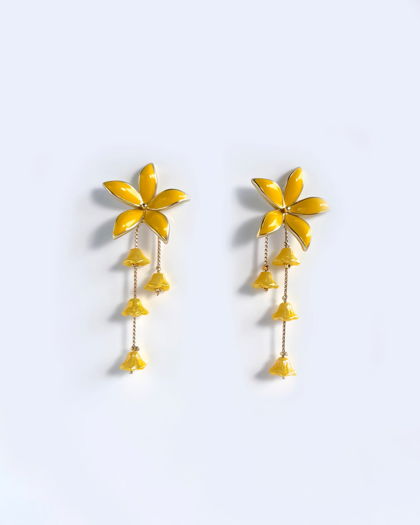 Pendientes Lirio cristales amarillos