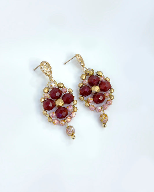 Pendientes CALIA con cristales -Almendro y Cerezo-