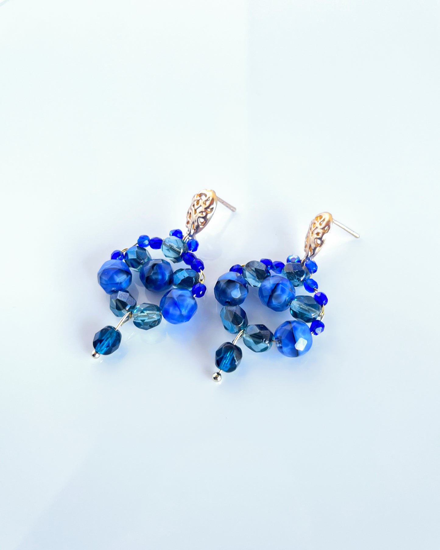 Pendientes CALIA de cristales azul intenso