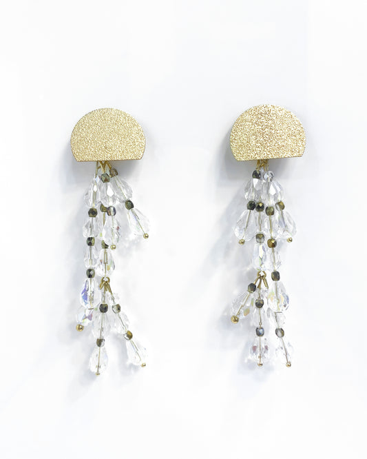 Pendientes MEDUSA de cristales transparentes gota