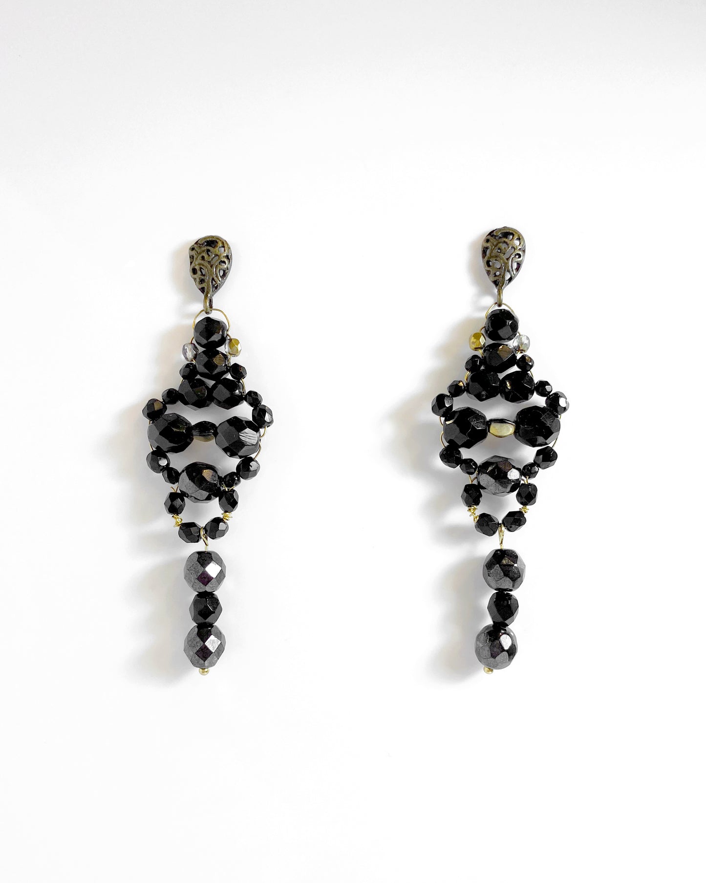 Pendientes ORION de cristales negros