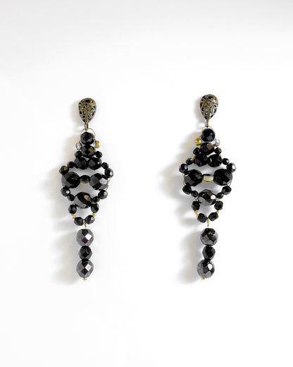 Pendientes ORION de cristales negros