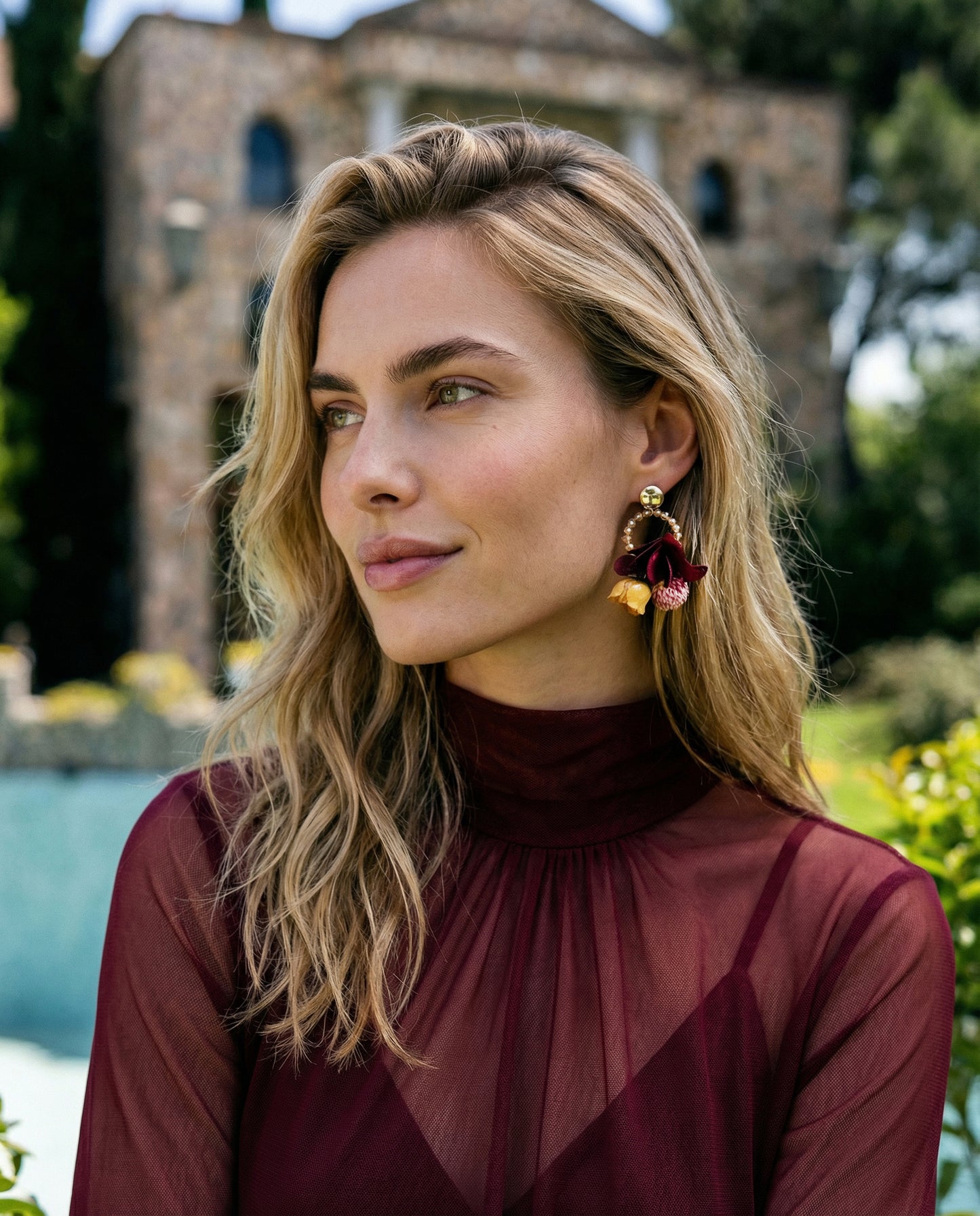 Pendientes con cristales de Bohemia hechos a mano