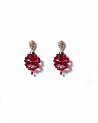 Pendientes CALIA de cristales granates