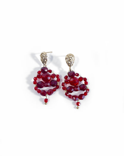 Pendientes CALIA de cristales granates