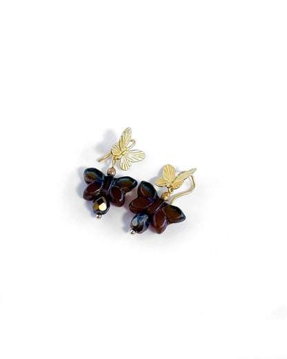 Pendientes Papillon Moka Blue