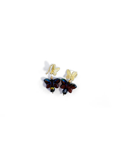 Pendientes Papillon Moka Blue