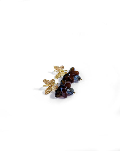 Pendientes Papillon Moka Blue