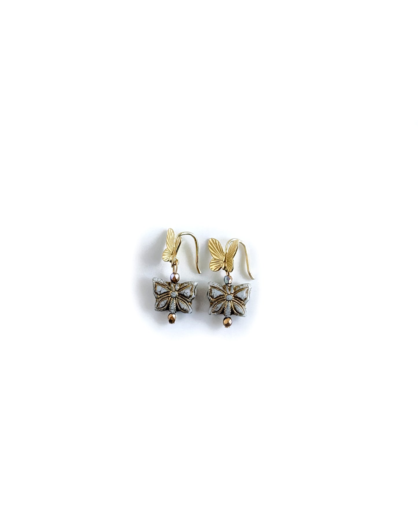 Pendientes Papillon Blanc