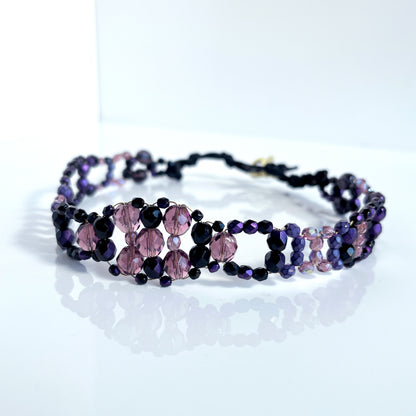 Choker de cristales lavanda brillo