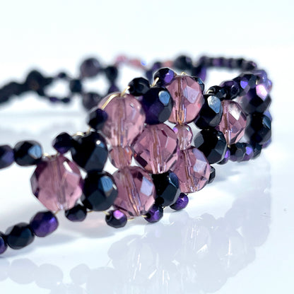 Choker de cristales lavanda brillo