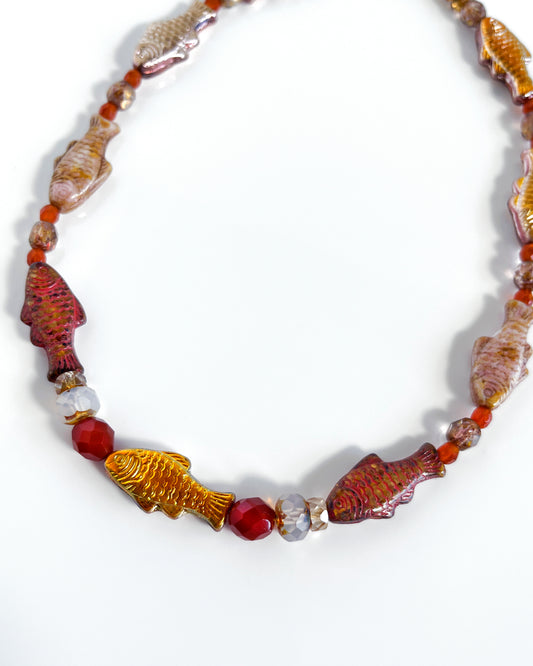 Collar-gargantilla peces atardecer colección CALA BOHEMIA